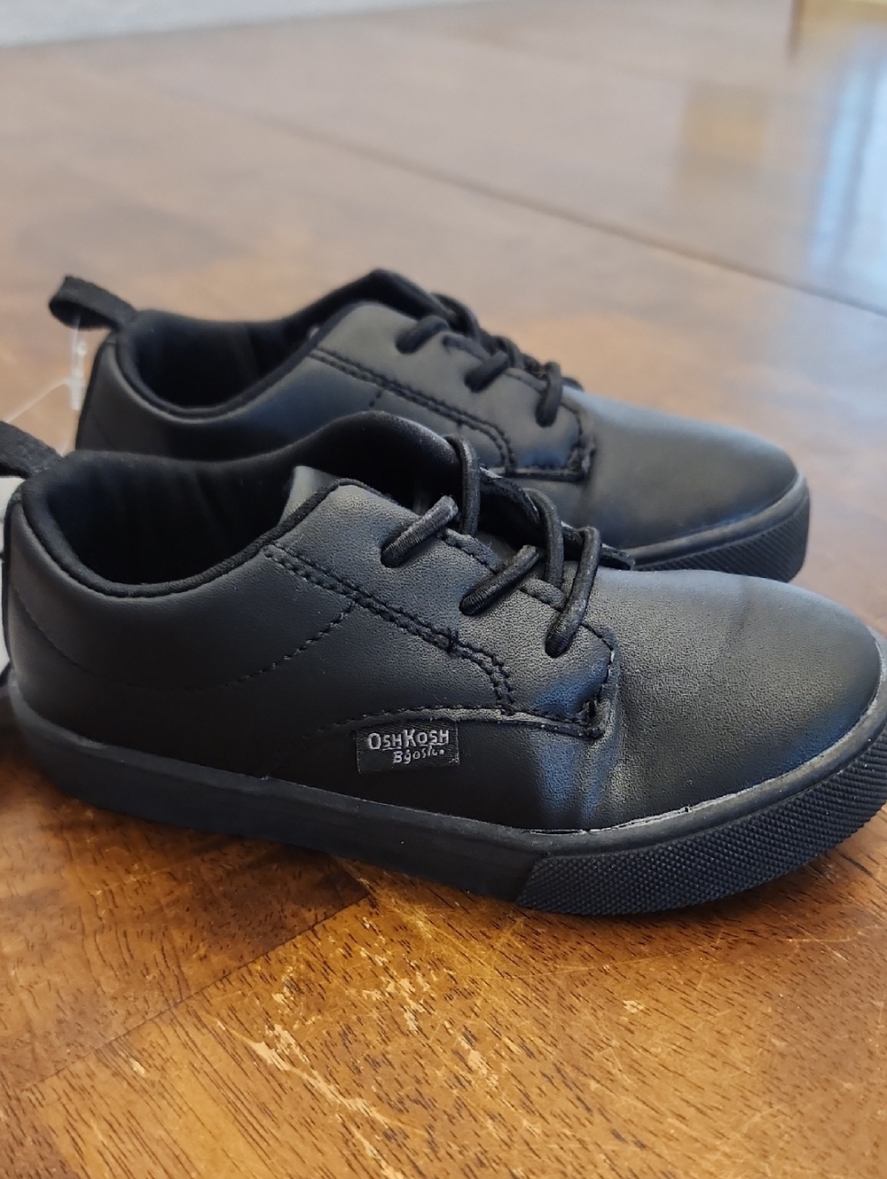 OshKosh B'gosh Black Kids Stretch Lace-Up Dress Shoes